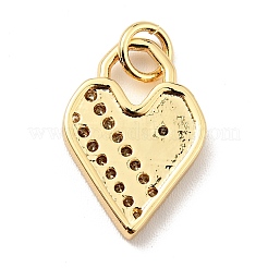 Brass Micro Pave Cubic Zirconia Pendants&nbsp;KK-E015-17G