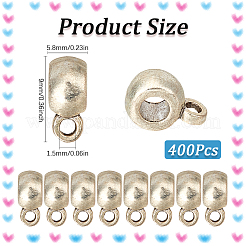 400Pcs Tibetan Style Alloy Rondelle Tube Bails&nbsp;TIBE-SC0009-42AS