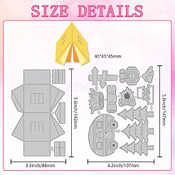 Camping Theme Carbon Steel Cutting Dies Stencils&nbsp;DIY-WH0309-2326