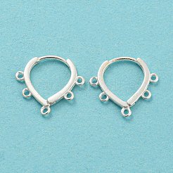 925 Sterling Silver Hoop Earring Findings&nbsp;STER-Q191-05S