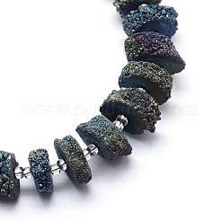 Natural Druzy Quartz Crystal Beads Strands&nbsp;G-F582-B03