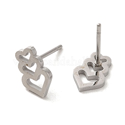 Non-Tarnish 304 Stainless Steel Stud Earrings&nbsp;EJEW-P244-10P