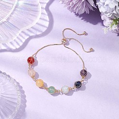 Natural Gemstone Slider Bracelets for Women&nbsp;BJEW-JB11131-01