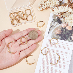 16Pcs Ion Plating(IP) Stainless Steel Hoop Earrings&nbsp;EJEW-UN0003-16G