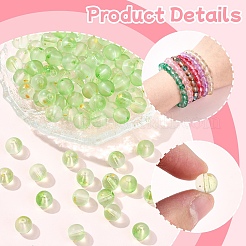 100Pcs Frosted Baking Paint Glass Beads&nbsp;DGLA-YW0001-36H