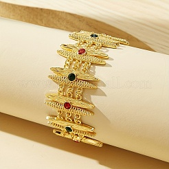 Alloy Micro Pave Cubic Zirconia Link Chain Bracelets for Women&nbsp;AN7540