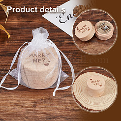 Column Wooden Finger Ring Storage Boxs&nbsp;CON-WH0086-063A