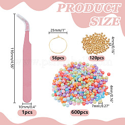 DIY Acrylic & Brass Wine Glass Charms Making Kits&nbsp;DIY-HY0002-89A