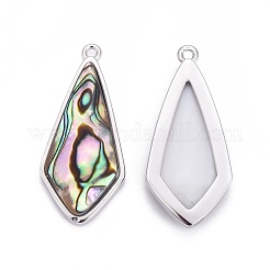 Natural Abalone Shell/Paua Shell Pendants&nbsp;BSHE-F011-01B-P