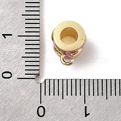 Brass Enamel Tube Bails&nbsp;KK-P338-42G-03