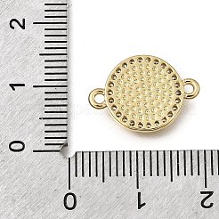 Religion Brass Micro Pave Clear Cubic Zirconia Connector Charms&nbsp;KK-G602-07G-02