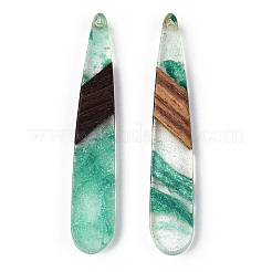 Transparent Resin & Walnut Wood Big Pendants&nbsp;RESI-ZX017-26