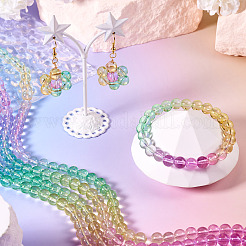 2 Strands Baking Paint Transparent Glass Beads&nbsp;DGLA-TA0001-20F