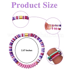 20Pcs 20 Colors Handmade Polymer Clay Heishi Surfer Stretch Bracelets Set with Synthetic Hematite&nbsp;BJEW-SW00044