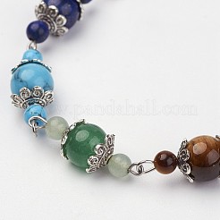 Natural & Synthetic Gemstone Beaded Bracelets&nbsp;X-BJEW-P065-11