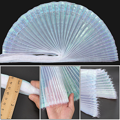 Polyester Mermaids Pleated Fabric&nbsp;DIY-WH20002-673