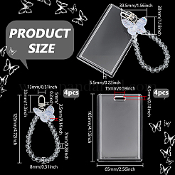 Rectangle Plastic ID Card Holder&nbsp;AJEW-FG0004-85