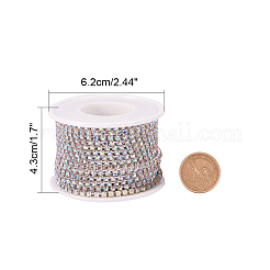 Brass Rhinestone Strass Chains&nbsp;CHC-T001-SS10-02S