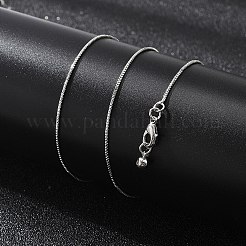 1mm Rack Plating Brass Box Chain Adjustable Slider Necklaces for Women Men&nbsp;MAK-L044-01P
