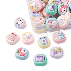 40Pcs 8 Styles Opaque Cute Cartoon Resin Cabochons&nbsp;CRES-YW0001-18