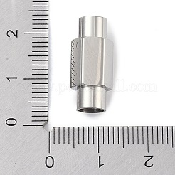 Tarnish Resistant 304 Stainless Steel Magnetic Clasps with Glue-in Ends&nbsp;STAS-K282-01B-P