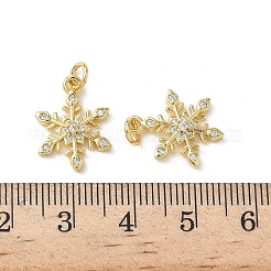 Brass Micro Pave Cubic Zirconia Pendants&nbsp;KK-I371-10G