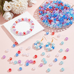 500Pcs 5 Colors Transparent Acrylic European Beads&nbsp;TACR-AR0001-21