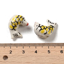 Handmade Printed Porcelain Beads&nbsp;PORC-E015-18