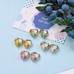 PVD Vacuum Plating 304 Stainless Steel Huggie Hoop Earrings&nbsp;EJEW-JE04381