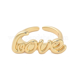 Bass LOVE Open Cuff Rings for Women&nbsp;RJEW-U012-01G