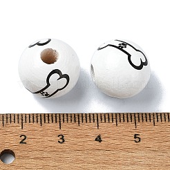 Pet Theme Wood Large Hole European Beads&nbsp;WOOD-D027-03C