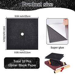 Square EVA Glitter Graduation Cap Topper Stickers&nbsp;DIY-WH20053-05C