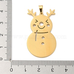 Christmas Theme 304 Stainless Steel Pendants&nbsp;STAS-Q005-01G-02