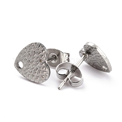 Non-Tarnish 304 Stainless Steel Stud Earring Findings&nbsp;EJEW-O104-02P