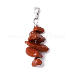 28Pcs 28 Styles Natural Mixed Gemstone Chip Pendants&nbsp;PALLOY-JF02817