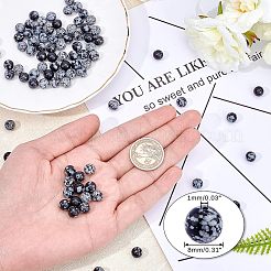 Natural Snowflake Obsidian Beads Strands&nbsp;G-OC0001-49