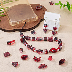 125G Gradient Color Transparent Glass Beads&nbsp;GLAA-TA0003-58D