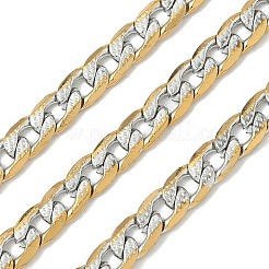 304 Stainless Steel Two Tone Curb Chains Unwelded&nbsp;CHS-Z005-04GP
