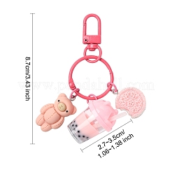 Milk Tea Cup Resin Pendant Decoration&nbsp;HJEW-YW00053-01