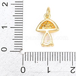 Autumn Brass Micro Pave Clear Cubic Zirconia Pendants&nbsp;LS-KK-H273-22G