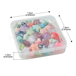 60Pcs 2 Styles Opaque Imitation Gemstone Acrylic Beads&nbsp;OACR-FS0001-85