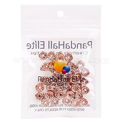 Rondelle Brass Rhinestone Spacer Beads&nbsp;RB-PH0001-05RG-NF