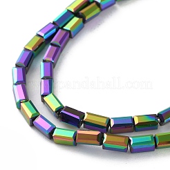 Electroplate Transparent Glass Beads Strands&nbsp;EGLA-H106-01A-FP01