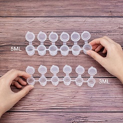 Plastic Paint Pots Strips&nbsp;TOOL-WH0079-38-WH
