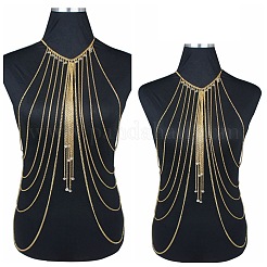 Alloy & Acrylic Rondelle Beads Tassel Sexy Body Chains for Bikini&nbsp;FS-WGE7231-01