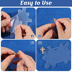 6 Bags Rectangle Acrylic Badge Card Holder&nbsp;DIY-GL0007-35