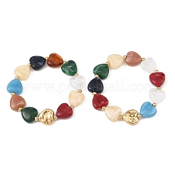 Acrylic Beads & CCB Plastic Beads Stretch Bracelets for Women&nbsp;BJEW-JB14199