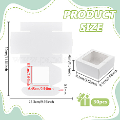 Foldable Creative Kraft Paper Mailer Boxes with Visible Window&nbsp;CON-WH0113-08B-03