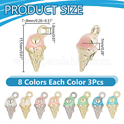24Pcs 8 Styles Zinc Alloy Enamel Pendants&nbsp;FIND-AR0006-09