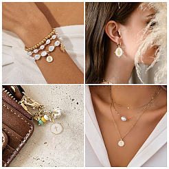 10Pcs 5 Styles Golden Plated Brass Enamel Pendants&nbsp;KK-TA0008-60